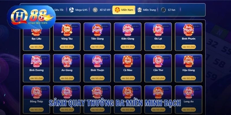 Sảnh quay thưởng ba miền minh bạch