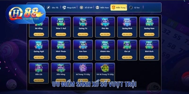Ưu điểm sảnh xổ số vượt trội